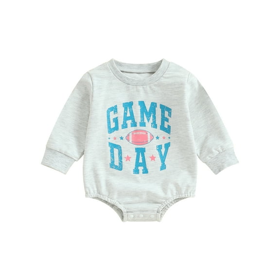 Bagilaanoe Newborn Baby Girl Boy Oversized Romper Sweatshirt Long Sleeve Bodysuits Letter Print Pullover 6M 12M 18M 24M Infant Casual Tee Tops