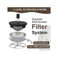 thumbnail image 6 of French Press Coffee Maker, 34oz (1000ml) – Heat Resistant Borosilicate Glass Carafe, Tea Maker and Milk Frother Brewer, 6 of 10