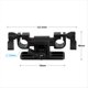 thumbnail image 5 of Abrazadera de Varilla Doble Ajustable de 15 mm con Adaptador de Varilla Giratoria 360 para de Soporte de Varilla, Accesorios de Fotografía para Equipo de Cámara, 5 of 5