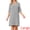 White, variant on Women's 3/4 Sleeve V Neck Zigzag Print Dress L White