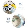 thumbnail image 2 of Despertador para niños Búho con luz nocturna Silencioso Sin tictac Despertador de cabecera Campana fuerte Despertador analógico Funciona con pilas Despertador para niños para escritorio de dormitorio, 2 of 5