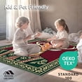 thumbnail image 4 of ODIKA 6'x9' Machine Washable Non-Slip Area Rug, Holiday Reindeer Canvas Stitching Throw High Traffic Rug with Pad, Burgundy, 645161, 4 of 8