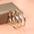 thumbnail image 3 of Brazaletes Love Brazles de acero inoxidable para mujer, oro rosa, 6 mm, 3 of 5