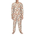 thumbnail image 3 of Naloa Carrot Men’s Pajamas Set - Long Sleeve Button Down Sleep Shirt and Pajama Bottoms Sleepwear Set-XX-Large, 3 of 7