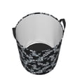 thumbnail image 3 of Daiia Flower Round Laundry Basket with Handles Thickened Waterproof Circular hamper,Dirty Clothes Storage Basket for Bedroom,Bathroom,College Dorm-Small, 3 of 8