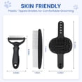 thumbnail image 6 of Double-Sided Pet Grooming Rake - 4-in-1 Professional Pet Grooming Kit, Deshedding Dematting Tool for Dogs, Cats, Extra-Wide Grooming Brush & Deshedder Comb for Long and Short Haired Pets(4PCS Black), 6 of 7