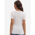 thumbnail image 4 of Women's Basic Solid Active Soft Short Sleeve Crew Neck Top T-Shirts, 4 of 6