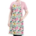 thumbnail image 5 of Pioneer Flower Floral Print Pattern Apron-Garden Aprons for Women with Pockets-Cotton Linen Waterproof Kitchen Cooking Gardening Aprons Adjustable for Kitchen,Cooking,BBQ and Salon 33x27 Inch, 5 of 7