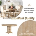 thumbnail image 5 of Aukfa Extendable Dining Table for 4-6, 42"-56" Round Kitchen Table with Removable Leaf for Dining Room/Living Room, Natural Wood, 5 of 8