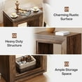 thumbnail image 6 of Tribesigns Rustic Wood End Table, 2 Tiered Square Side Table with Storage Shelf, Industrial Wooden Sofa Side Table for bed Room, Entrance (Rustic Brown), 6 of 7