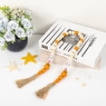 thumbnail image 5 of Milue Easter Wood Bead Garland Hemp Rope Tassel Hanging Ornament Home Decor for Garden Farmhouse Front Door Decoration Rustic Crafts, 5 of 20