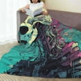thumbnail image 6 of Sikiie Cartoon Art Skull Ultra-Soft Micro flannel Blanket Luxury All Seasons Warm Blanket for Bedding Sofa and Travel (4 sizes)-60"x50", 6 of 7
