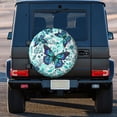 thumbnail image 3 of Kll Blue Floral With Butterflies Tire Cover,Universal Wheel Tire Cover For Trailer, Rv, Suv, Truck,Camper And Many Vehicle,(15 Inch), 3 of 7