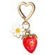 thumbnail image 5 of Raindrops Charm Llavero Fresa Con Anillo Y Margarita Para Accesorios Y Regalos, 5 of 8