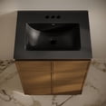 thumbnail image 5 of St. Tropez 24" Freestanding Bathroom Vanity in Brown Oak with Black 3-Hole Centerset Sink Top, 5 of 7