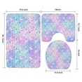 thumbnail image 3 of Gradient Unicorn Pattern Bathroom Rugs Sets 3 Piece,Toilet Cover Set,Absorbent Non Slip Bathroom Mats Sets with U-Shaped Contour Rug Toilet Rug Set, 3 of 5