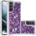 thumbnail image 1 of Samsung Galaxy S21 5G Case, Bling Glitter Liquid Clear Case Floating Quicksand Shockproof Protective Sparkle Silicone Soft TPU Case for Samsung Galaxy S21 5G, 1 of 5