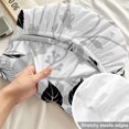 thumbnail image 4 of King Size Fitted Sheet Set - Vintage Flowers 3 Piece Bedding Sets 16" Deep Pocket Fitted Sheet with 2 Pillowcases, Black White Farmhouse Floral Plants Brushed Microfiber Hotel Luxury Bed Sheets, 4 of 9