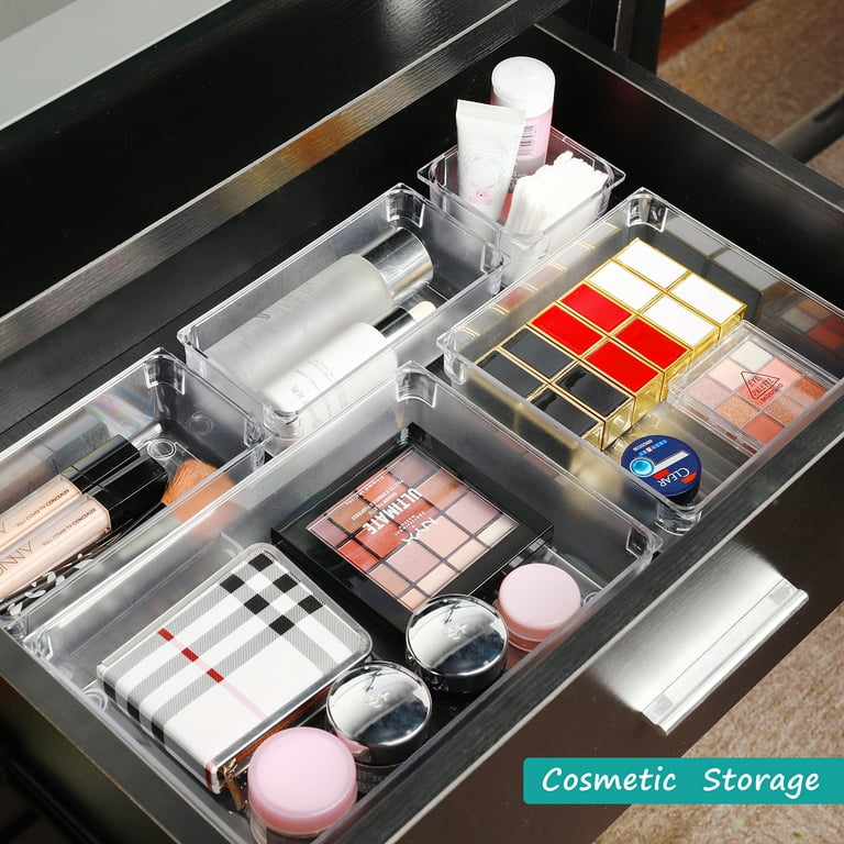 Clear Drawer Organizer,Bathroom Vanity Drawer Storage Box,Versatile Storage  Bins for Makeup,Jewelry,Office,Desk,Bedroom,Kitchen - AliExpress
