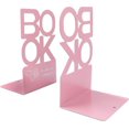 thumbnail image 1 of Sujetalibros creativo con diseño de letras "libro", organizador antideslizante para libros de arte (rosa), 1 of 5