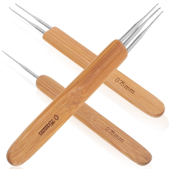 HOMEMAXS  3 Pcs Crochet Hook Sturdy Materials Needles Dreadlocks Chunking Tool