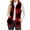Red, variant on NTACZA Full Zipper Women's Coats Fleece Fuzzy Green Hooded Comfort Sleeveless Plaid Pockets Vest Womens Jacket L