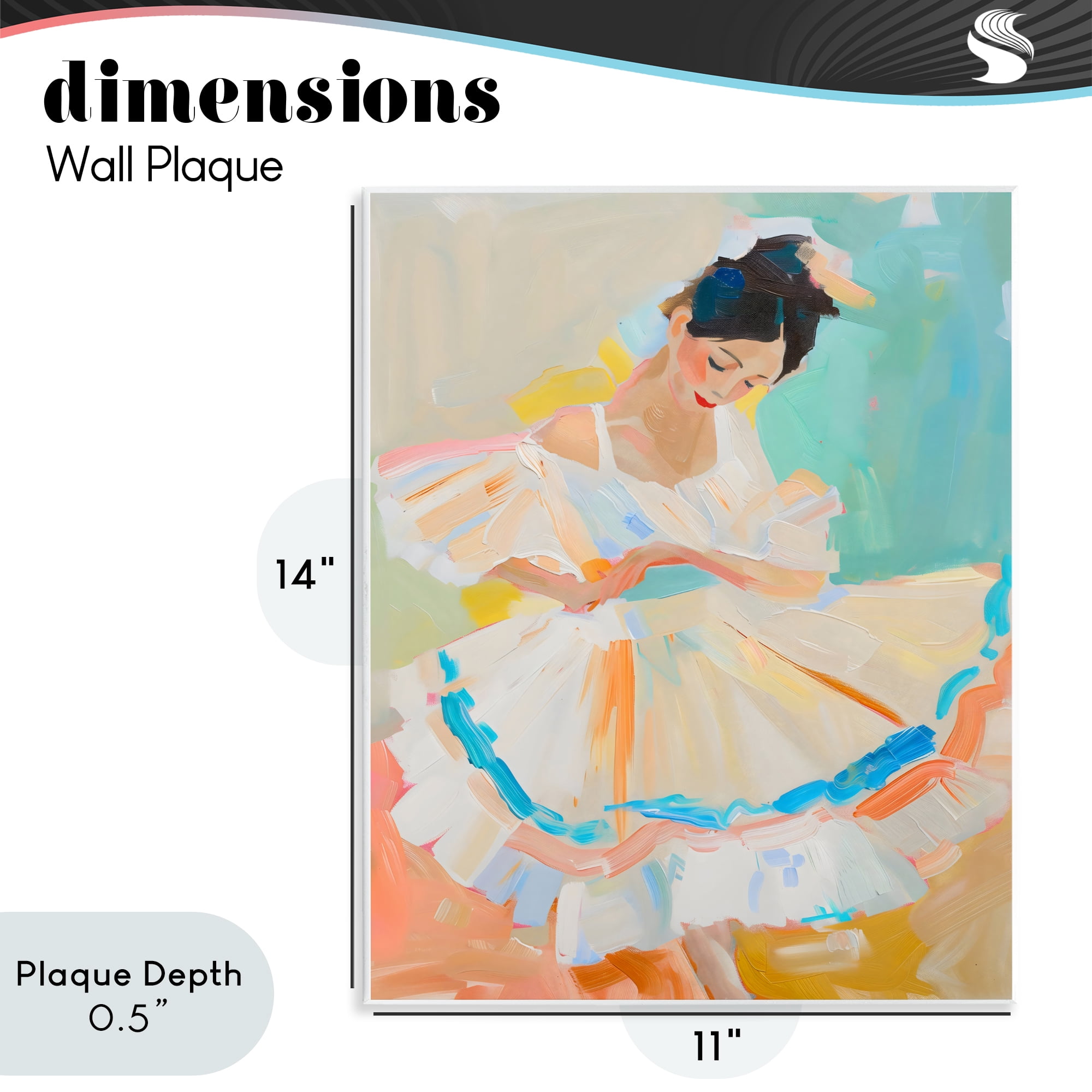 Stupell Industries Dancer with Flowing Dress Wall Plaque Art, design by The Prints Vibe