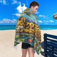 thumbnail image 5 of Quick-Dry Beach Towel 71x31in with Storage Bag, Sand Free Microfiber Towel for Travel, Swimming, Camping A Cute Leopard Cub Sleeping, 5 of 9