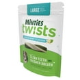 MINTIES Twists Dog Dental Treats for Medium & Large Dogs 30+ lbs, Vanilla & Mint Flavor, 24 oz