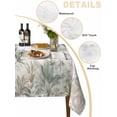 thumbnail image 2 of Green Yellow Palm Tree Table Cloth, Summer Botanical Tropical Waterproof Tablecloth for Rectangle Tables, Reusable Washable Fabric Table Cover for Restaurant Kitchen Dining Tables 60"x102", 2 of 6