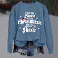thumbnail image 3 of Twas The Nizzle Before Chrismizzle Sweatshirts for Women Long Sleeve Crewneck Funny Christmas Sweatshirt Pullover Tops, 3 of 4