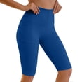 thumbnail image 4 of Xdegoge High Waisted Biker Shorts with Side Pockets for Women Tummy Control Yoga Shorts for Women Workout Gym Athletic Running Compression Spandex Activewear, 4 of 5