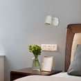 thumbnail image 3 of Bewildely Luz de pared montada dormitorio cabecera interior sala de estar lámpara de noche ajustable iluminación giratoria decoración Iluminación y accesorios luz blanca blanca, 3 of 6