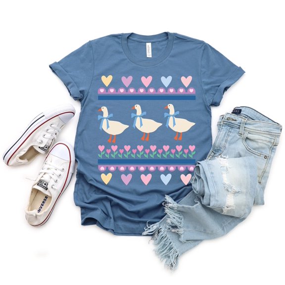 80S Goose Graphic Tee: Cottagecore Unisex T-Shirt All Size S-5Xl