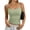27# Light Green, variant on Adjustable Camisole Womens Sleeveless Square Neck Spaghetti Strap Tank Tops Basic Shirt Light Gray XS