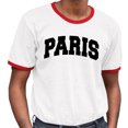 thumbnail image 2 of Paris College Style Ringer Tee Shirt Unisex X-Large White/Red, 2 of 5