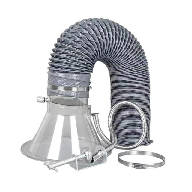HILABEE Fume Extractor Hose Adjustable Flexible for Industrial Workshop DIY Welding 65mm