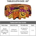 thumbnail image 3 of Round Tablecloth 60 Inch, Ethic African Tribal Print Tablecloth Plaid Patchwork Table Cloth Washable Wipeable Polyester Fabric Table Cover for Farmhouse Holiday Party Outdoor Picnic Kitchen Decor, 3 of 6