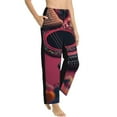 thumbnail image 3 of Cauagu Romantic Heart Guitar Pajama Pants for Women Loose Fit Wide Leg Trouser Pants Casual Elastic Waist Drawstring Lounge Pants, 3 of 6