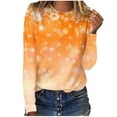 thumbnail image 2 of Offres! Aqestyerly Haut de Noël pour Femmes Liquidation Mode T-Shirt Décontracté à Manches Longues Col Rond Imprimé Blouse Tops, 2 of 5