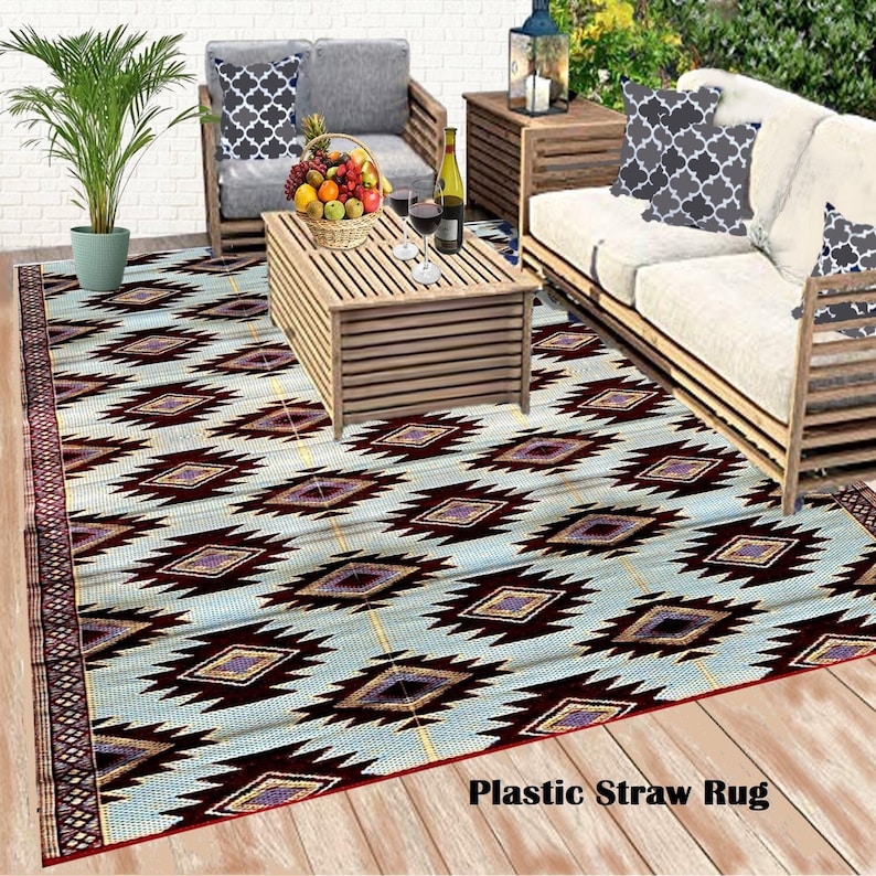 rug Recycled plastic straw rugOutdoor Patio Rugs clearance 6'x9' 9x12