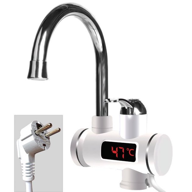 Grifo de calentador de agua eléctrico instantáneo 360, grifo de cocina, LED de calor rápido, nuevo, estándar europeo (abajo)