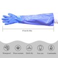 thumbnail image 2 of 67 cm azul 1 par de guantes largos de goma Guantes de trabajo de PVC impermeables Guantes de manga larga de PVC resistentes a ácidos y álcalis Guantes de pesca agrícola industrial Sincero Electrónica, 2 of 5
