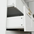 thumbnail image 4 of KULAGAGA Armoire Wardrobe Closet with Mirror and Hanging Rod, Modern Wooden Bedroom Armoire with Shelves and 4 Drawers, Clothes Storage Cabinet Organizer for, 4 of 7