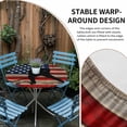 thumbnail image 2 of American Flag Round Tablecloth for 55-60 Inch Tables, Fitted Table Cover with Elastic Edge, Blue Red USA Flag Retro Hockey Waterproof Outdoor Table Cloth Protector for Patio Garden Dinner Picnic, 2 of 9