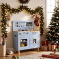 thumbnail image 4 of TLSUNNY Toddlers Wooden Kitchen Playset, with Utensils, Oven & Sink, Pretend Play Gift for Boys/Girls, 4 of 8