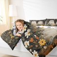 thumbnail image 3 of Homewish Kawaii Forest Ghost Twin Bedding for Teens, Autumn Daisy Wildflower Bedding Comforter Set, Halloween Reversible, 7pcs, 3 of 7