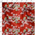 thumbnail image 3 of Soimoi Tissu Gris Poly Georgette Boule de Coton Imprimé Floral 1 Yard 52 Pouces de Large, 3 of 6