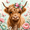 Cow Flowers, variant on 5D Diamond Painting for Adults,Cow Diamond Art Kits for Beginners, DIY Highland Cow Full Round Gem Crystal Art Paint by Diamond, Home Wall Decor 12x12 Inch