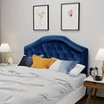 thumbnail image 2 of Christopher Knight Home Killian Velvet Headboard, Queen / Full, Navy Blue / Black, 2 of 3